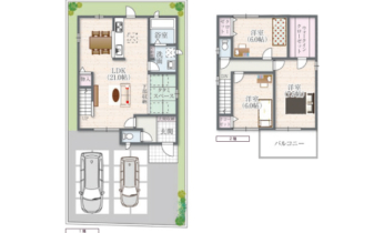 21.0帖広々LDKのプラン
