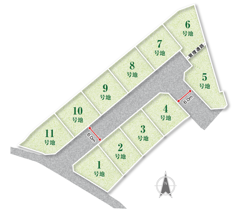アローラタウン長野中央9期　区画図