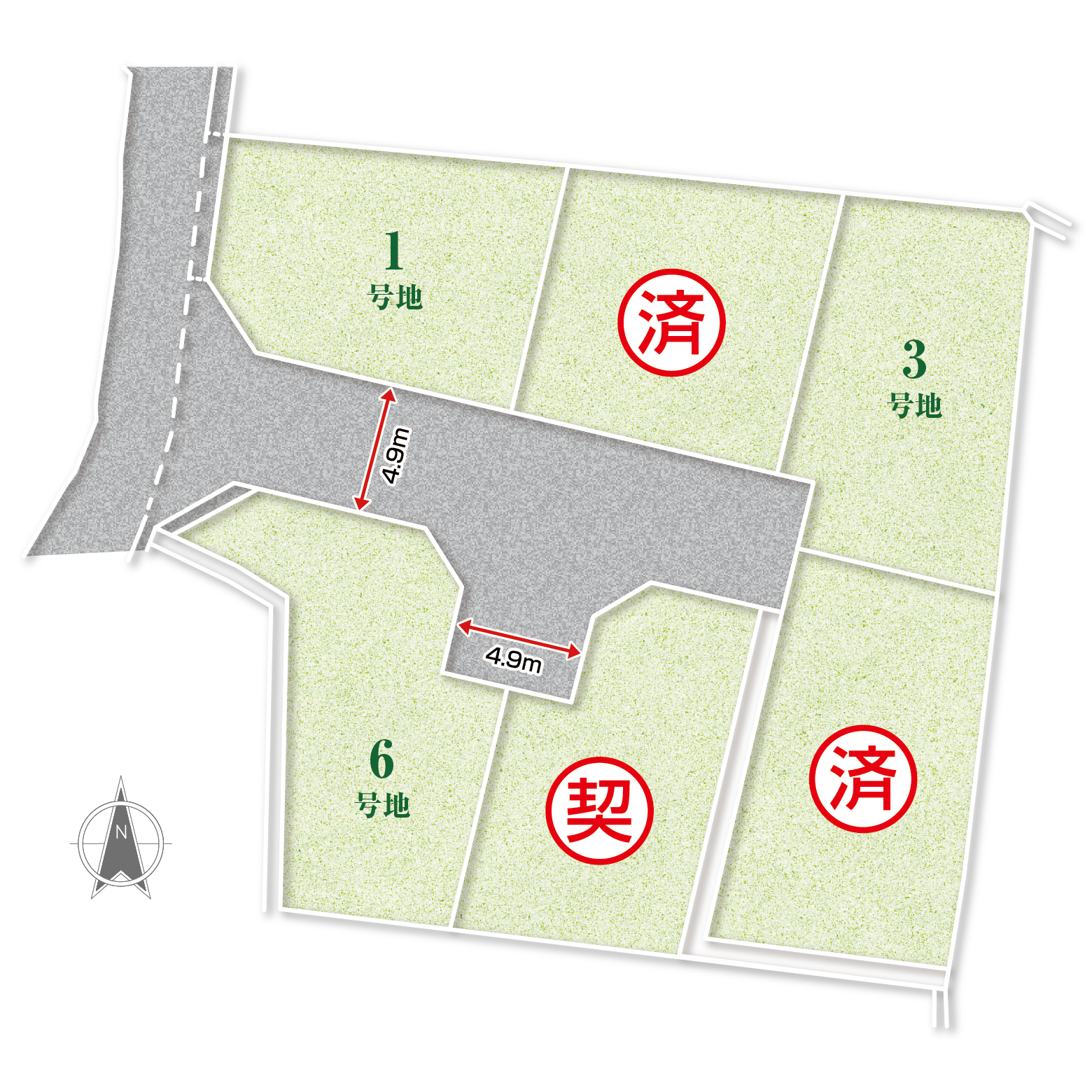 アローラタウン富田林2期の区画図