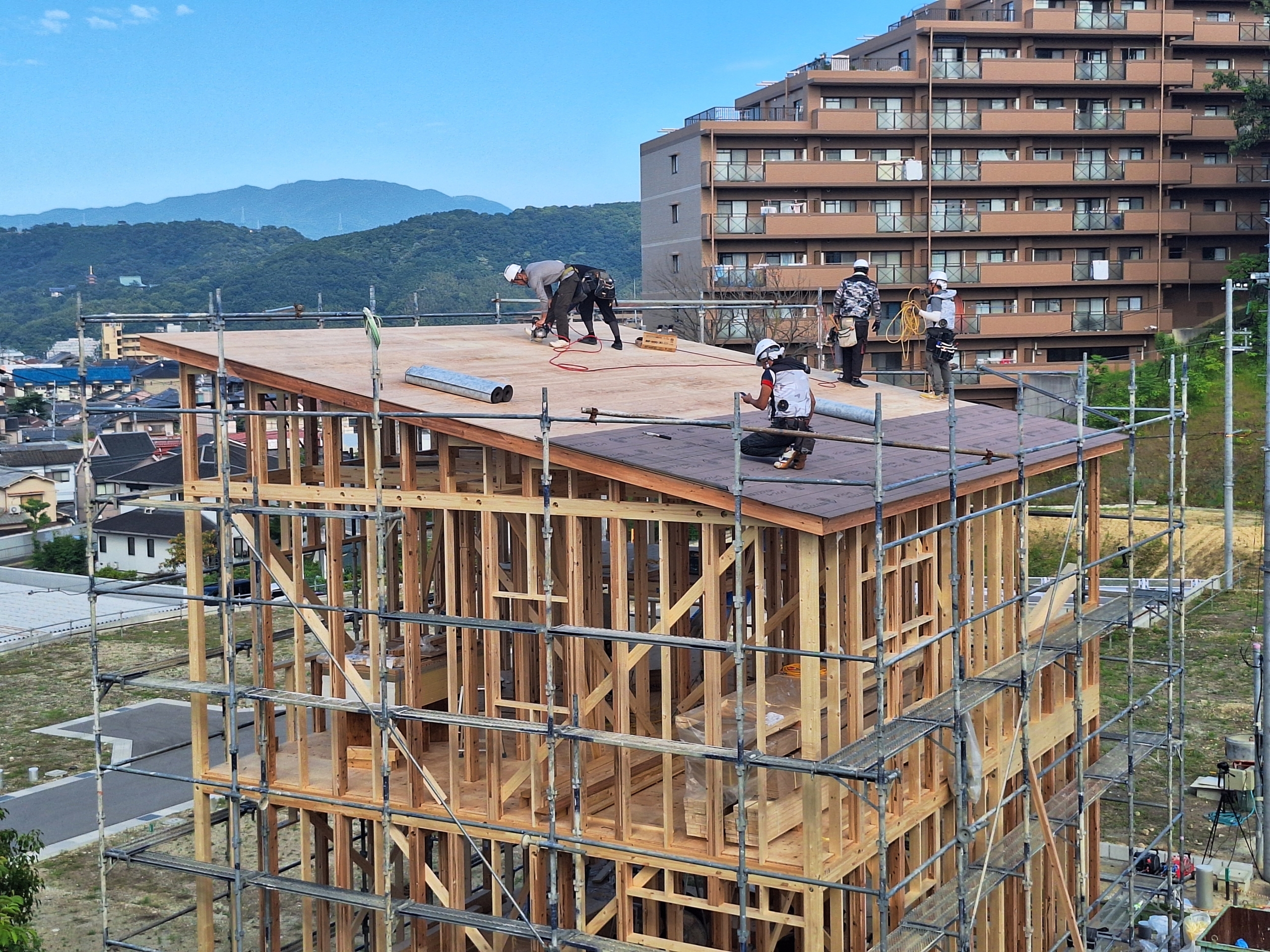 限定公開｜新モデルハウス建築タイムラプス動画（上棟）